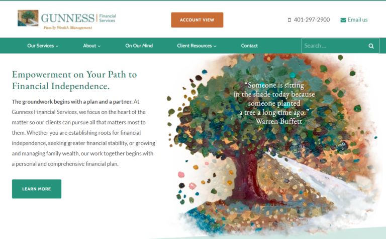 Gunness Financial website screenshot