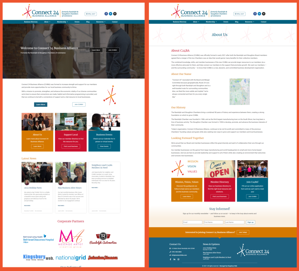 Connect 24 Business Alliance Website Case Study